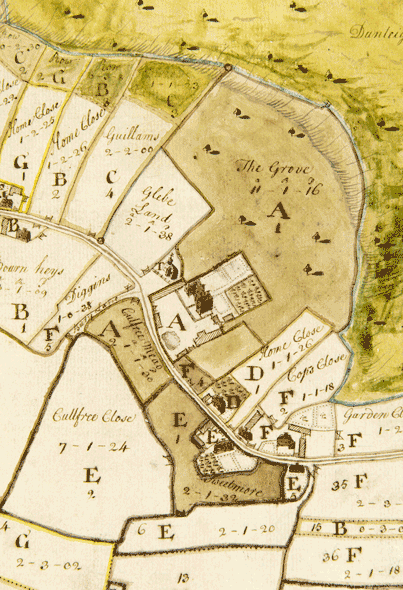 Map of Mary's birthplace at Woodmancott